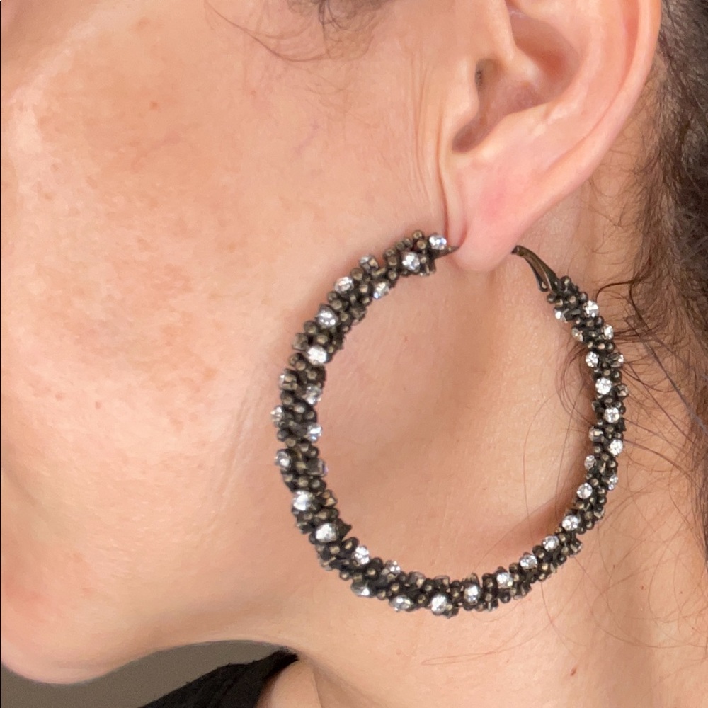 Bebe hoops earrings